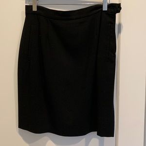 Giorgio Armani wool black pencil skirt